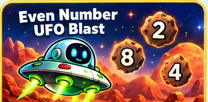 Even Number UFO Blast space adventure game